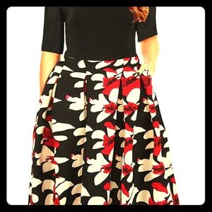 Floral Print Vintage Style Swing Party Dress